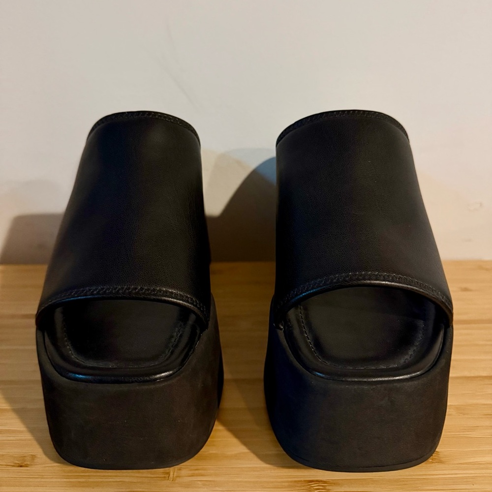 Michael Kors Black Platform Slide Sandals